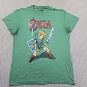 The Legend Of Zelda Shirt Mens Medium Green Link A Link To The Past Nintendo Tee
